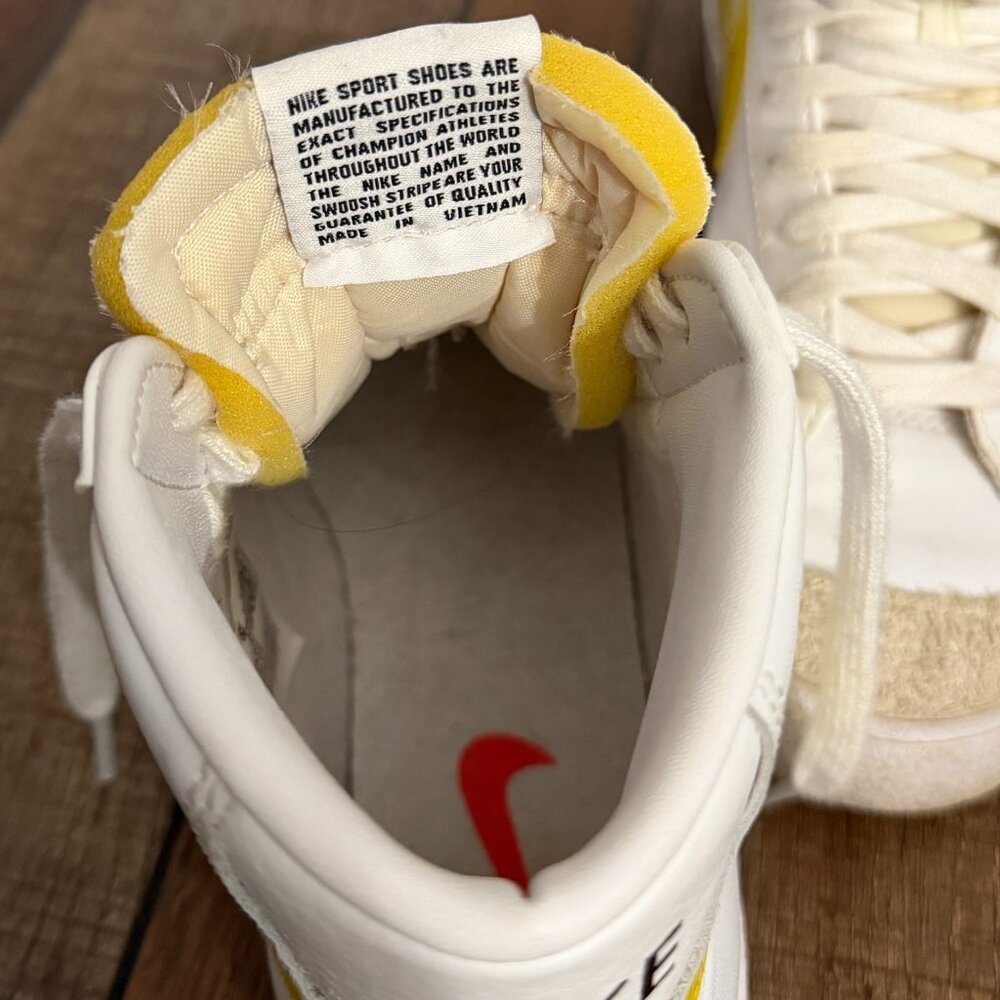Nike Blazer Mid Vintage ’77 White/Yellow High Top Sneakers (Women’s/Unisex) - Picture 4 of 4